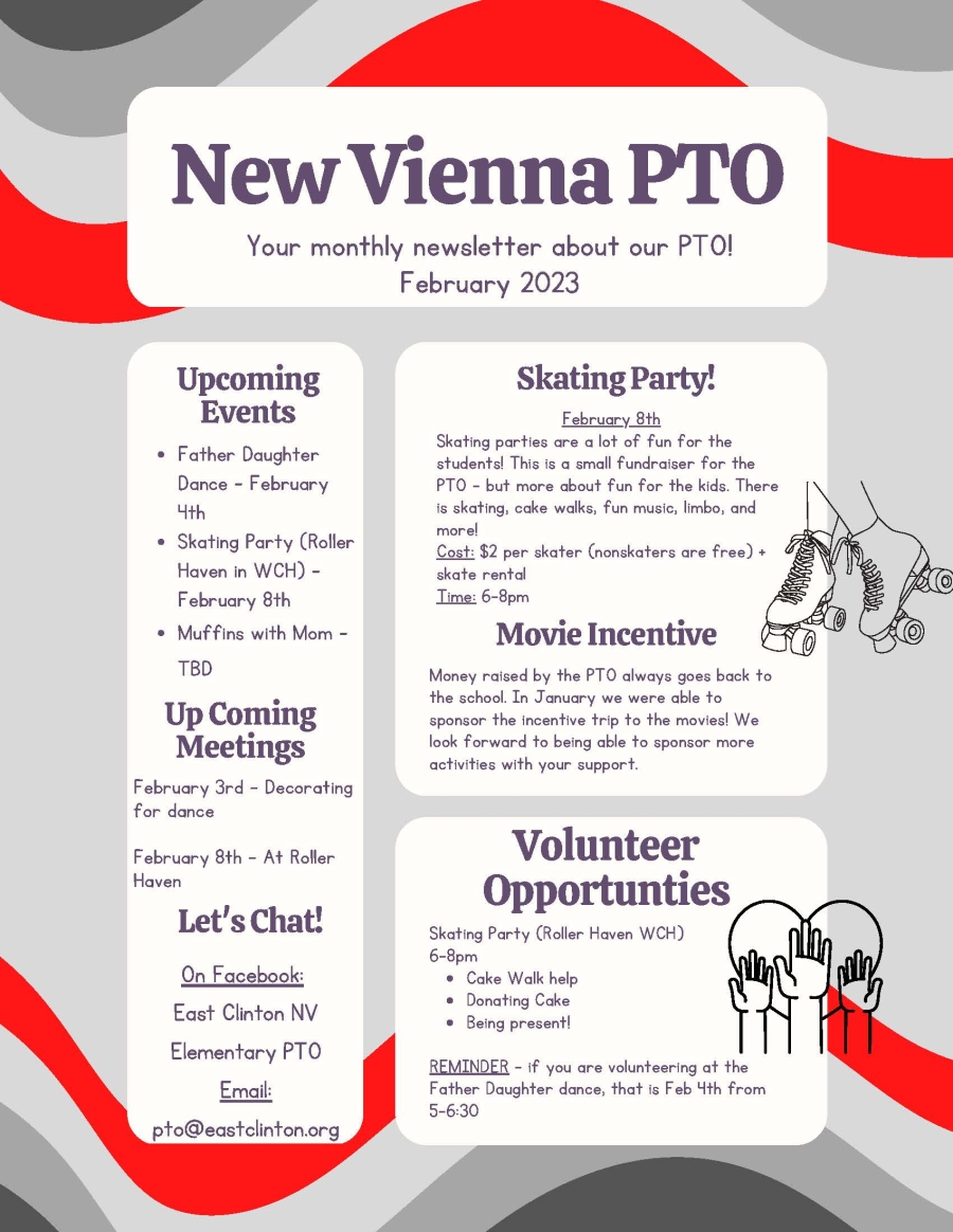 New Vienna PTO Newsletter February